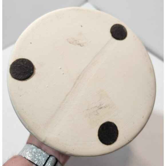 Vtg Harris Potteries Chicago White Stoneware 1/2 Gal Jug Peppermint French Chic - Picture 6 of 10